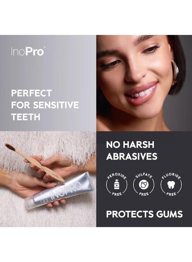 InoPro Natural Whitening Hydroxyapatite Toothpaste With Probiotic For Sensitive Teeth, Fluoride Free Enamel Repair Remineralizing Toothpaste, Sls Free, Baking Soda, Coconut Oil, 5Oz - Image 2